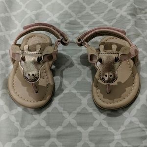 Oshgosh Giraffe Rose Gold Sandals